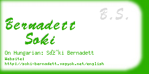 bernadett soki business card